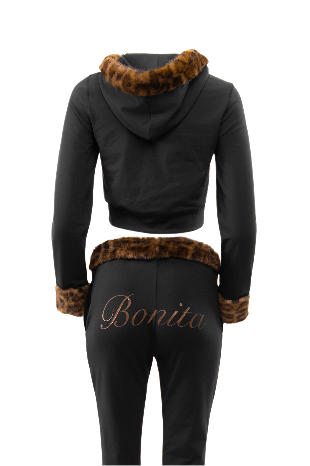 Cropped Hoodie Black (Belle)