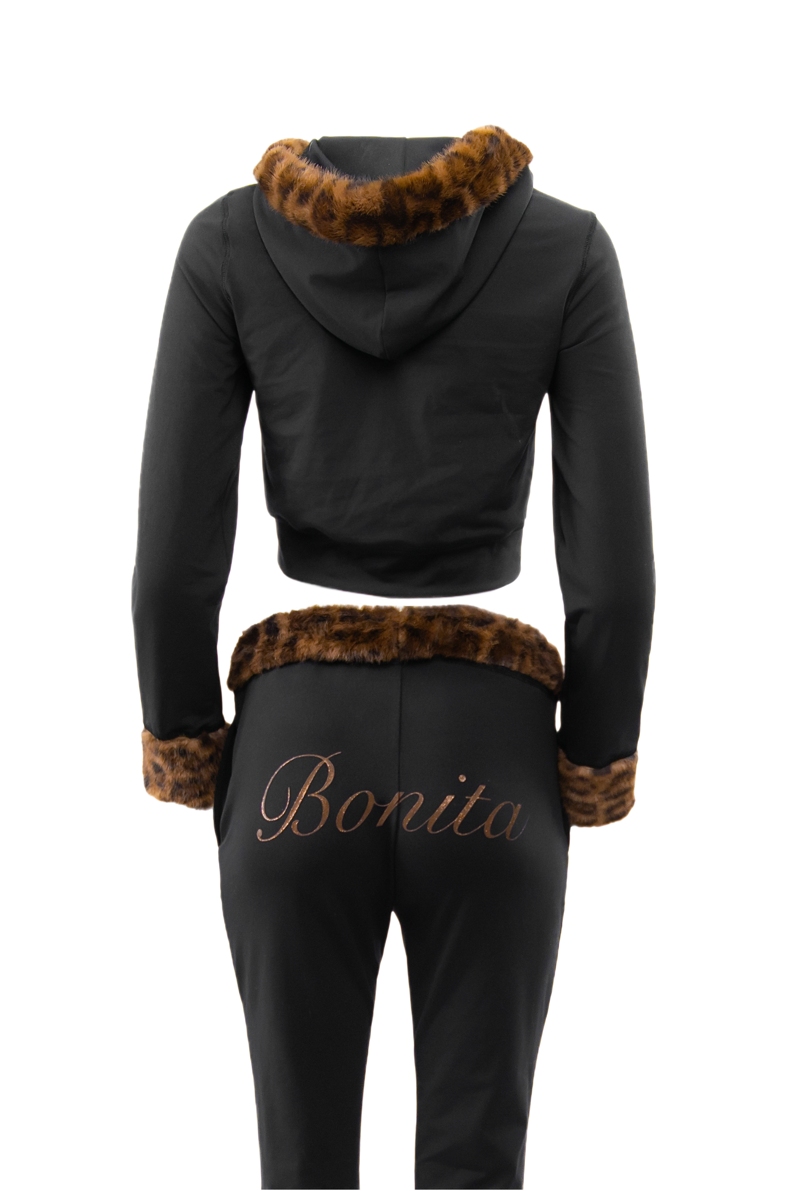 Cropped Hoodie Black (Belle)