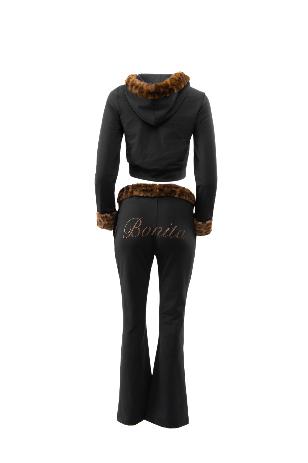 Cropped Hoodie Black (Belle)