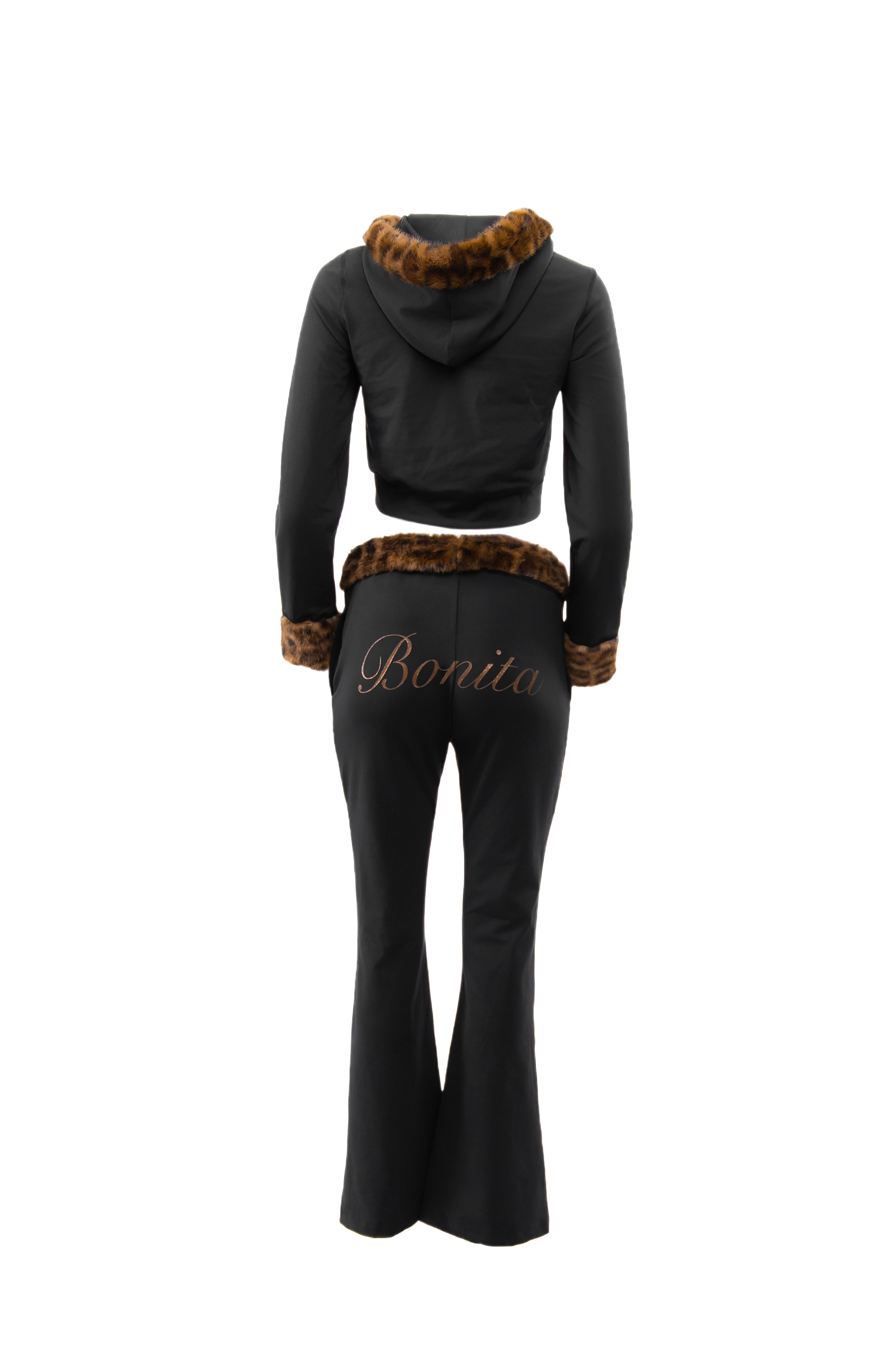 Cropped Hoodie Black (Belle)