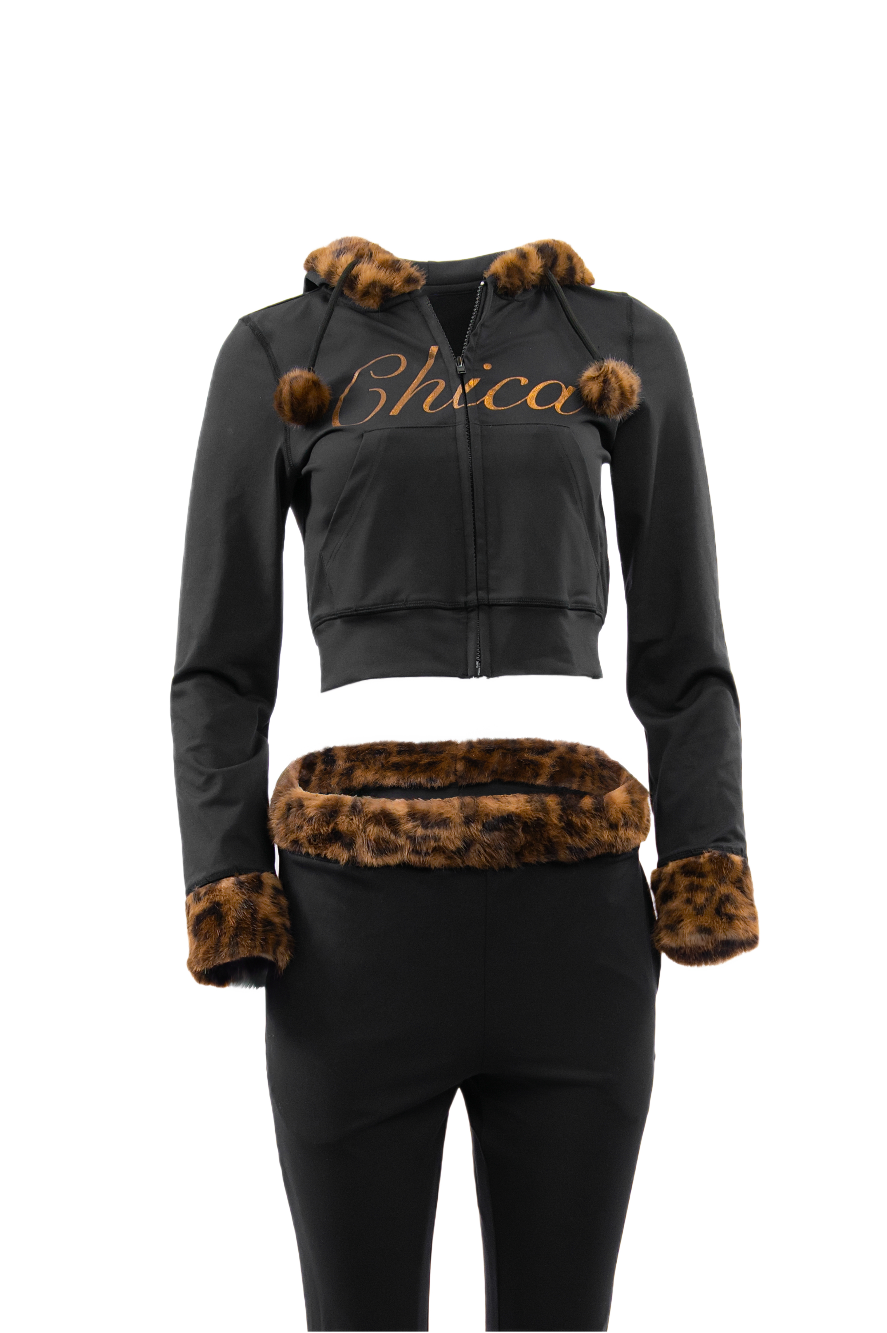 Cropped Hoodie Black (Belle)