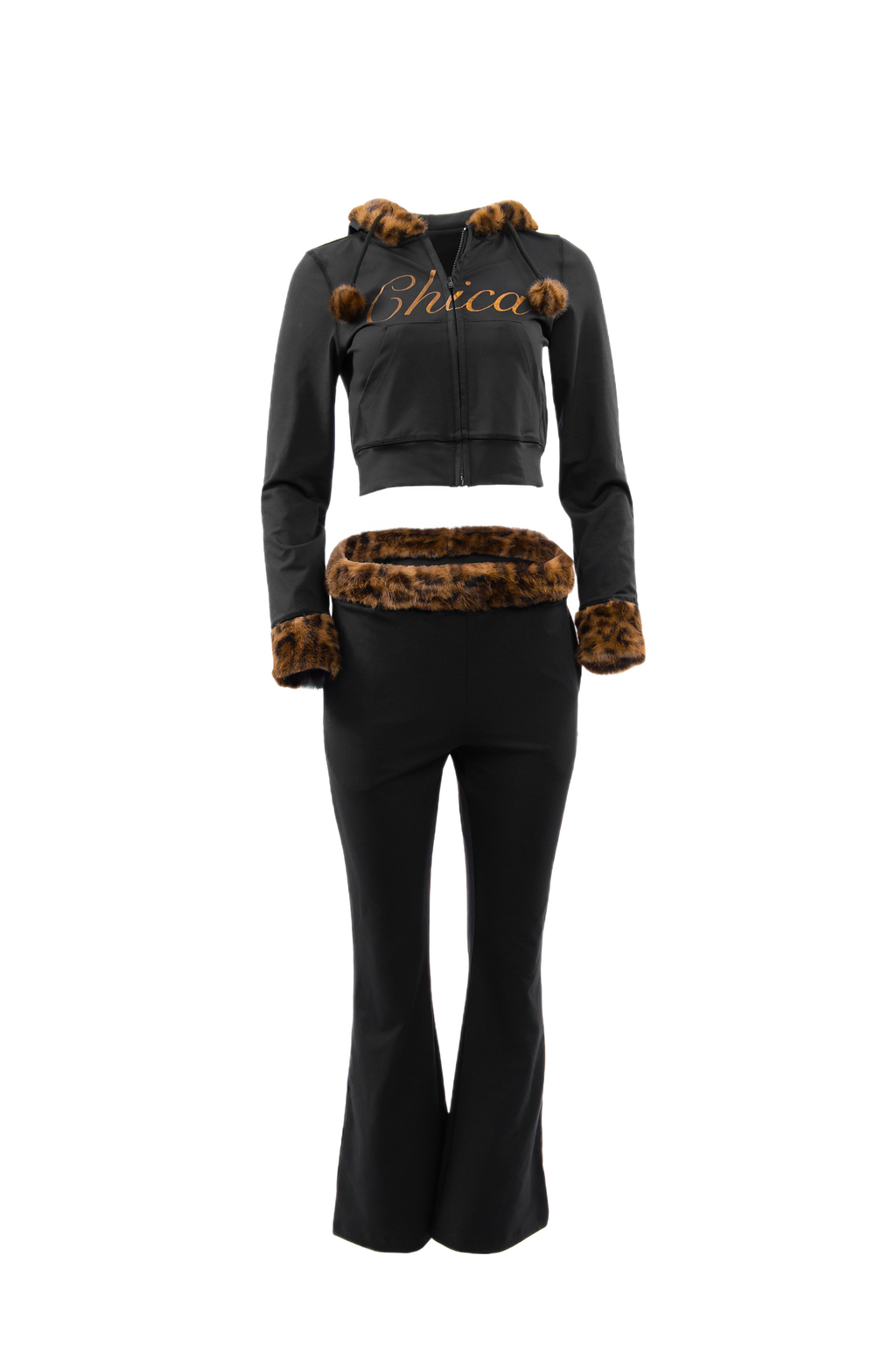 Cropped Hoodie Black (Belle)