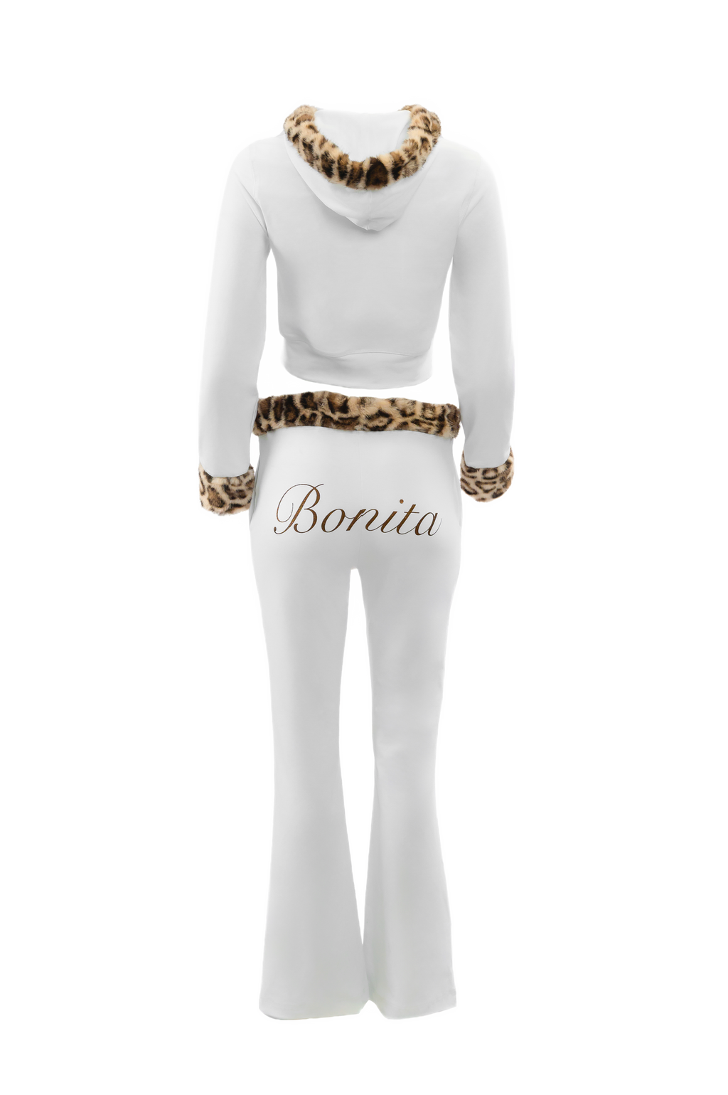 Cropped Hoodie White (Belle)