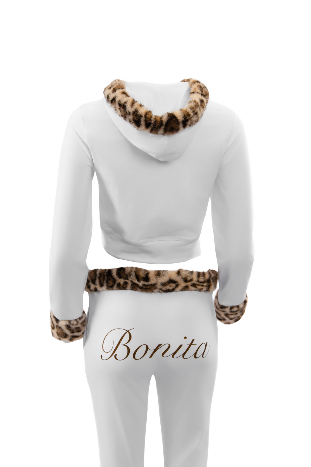 Cropped Hoodie White (Belle)