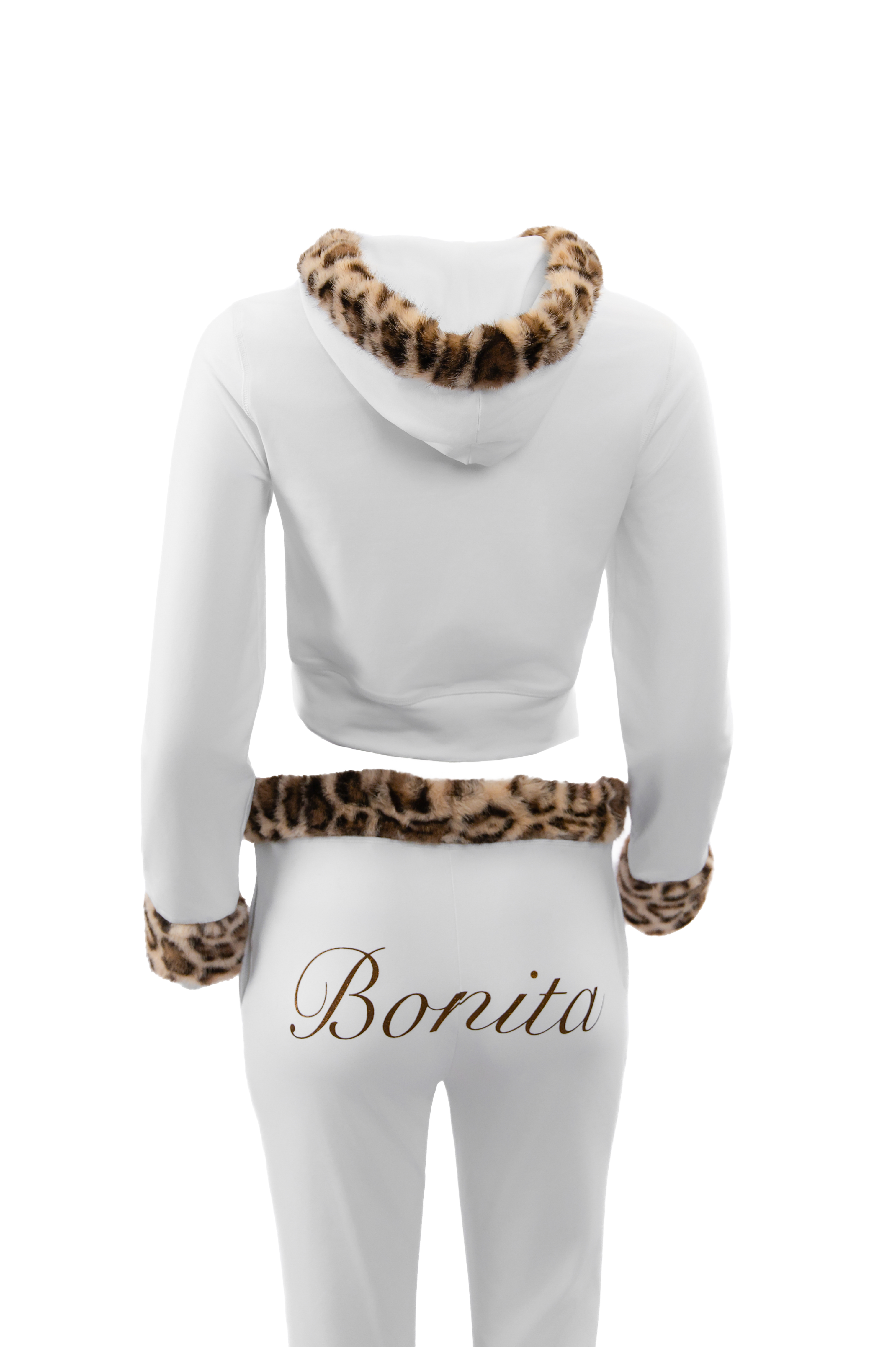 Cropped Hoodie White (Belle)